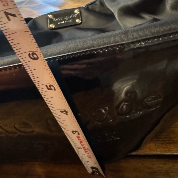 Kate Spade Stevie Nylon and Patent Leather satchel.  Black. Light weight. - Picture 9 of 11
